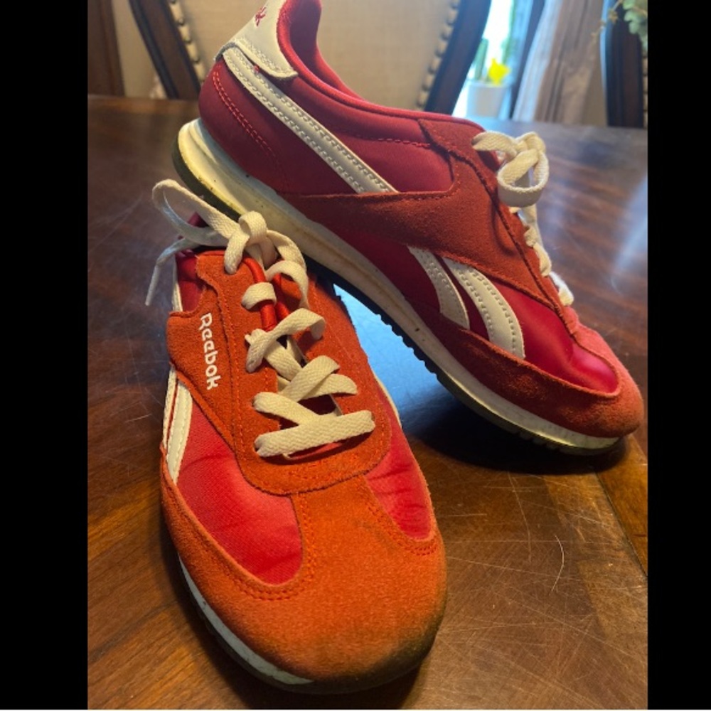 Reebok Red and Orange Women's Sneakers